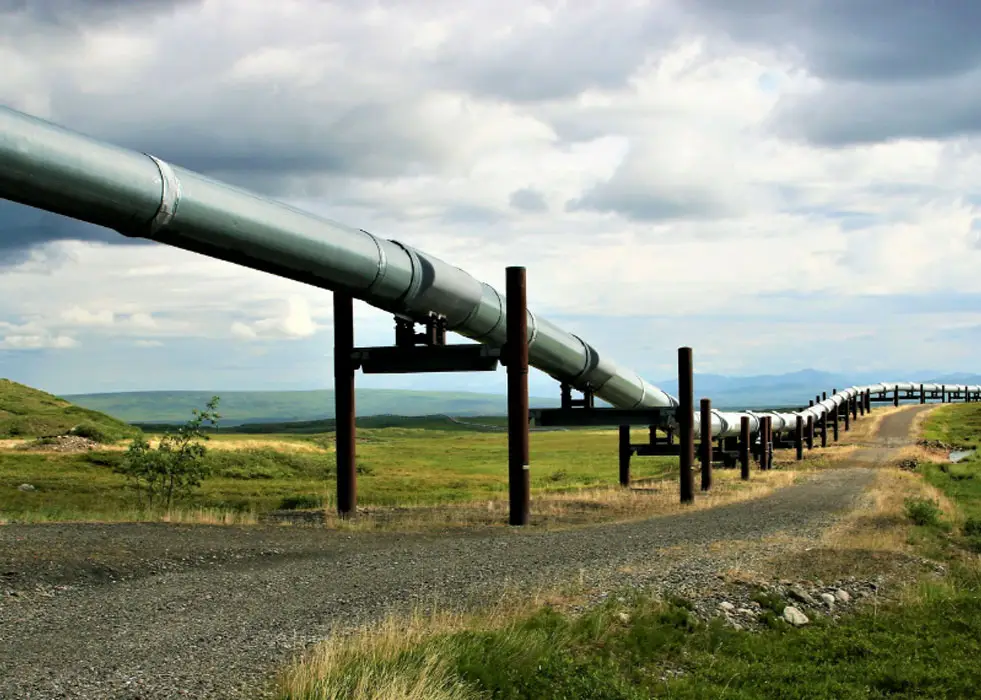 Rural oil pipeline