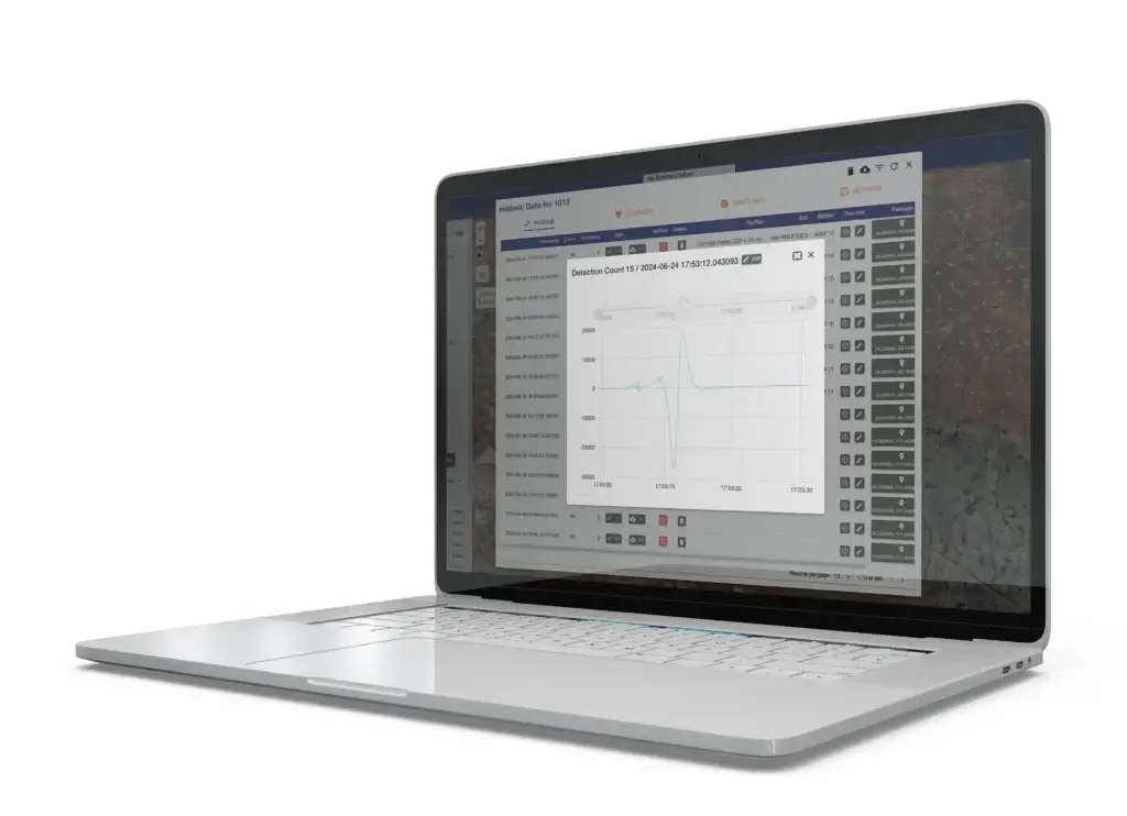 Pigview Web software screenshot on laptop