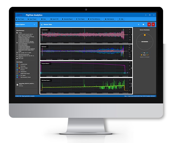 pigview analytics software on computer screen