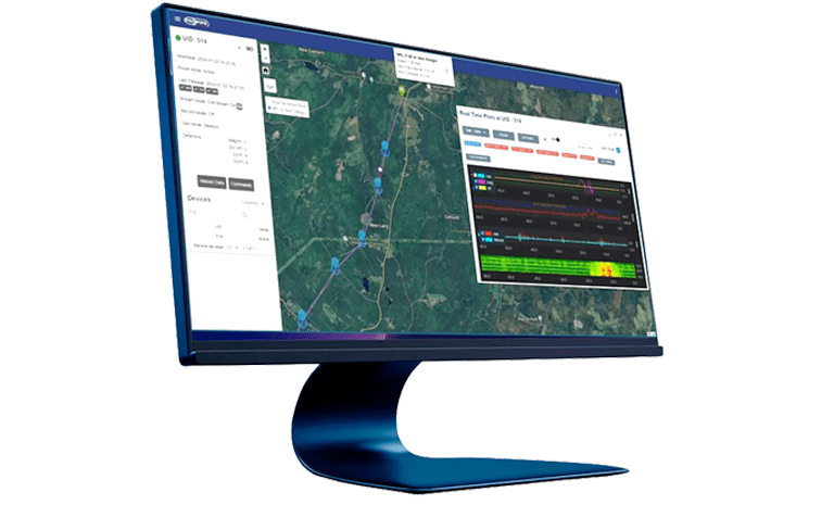 Pigview pig tracking software on desktop computer